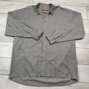 VTG SIGNUM Long Sleeve Button-Up Shirt SzXXL Microcheck Minimalist Germany Made